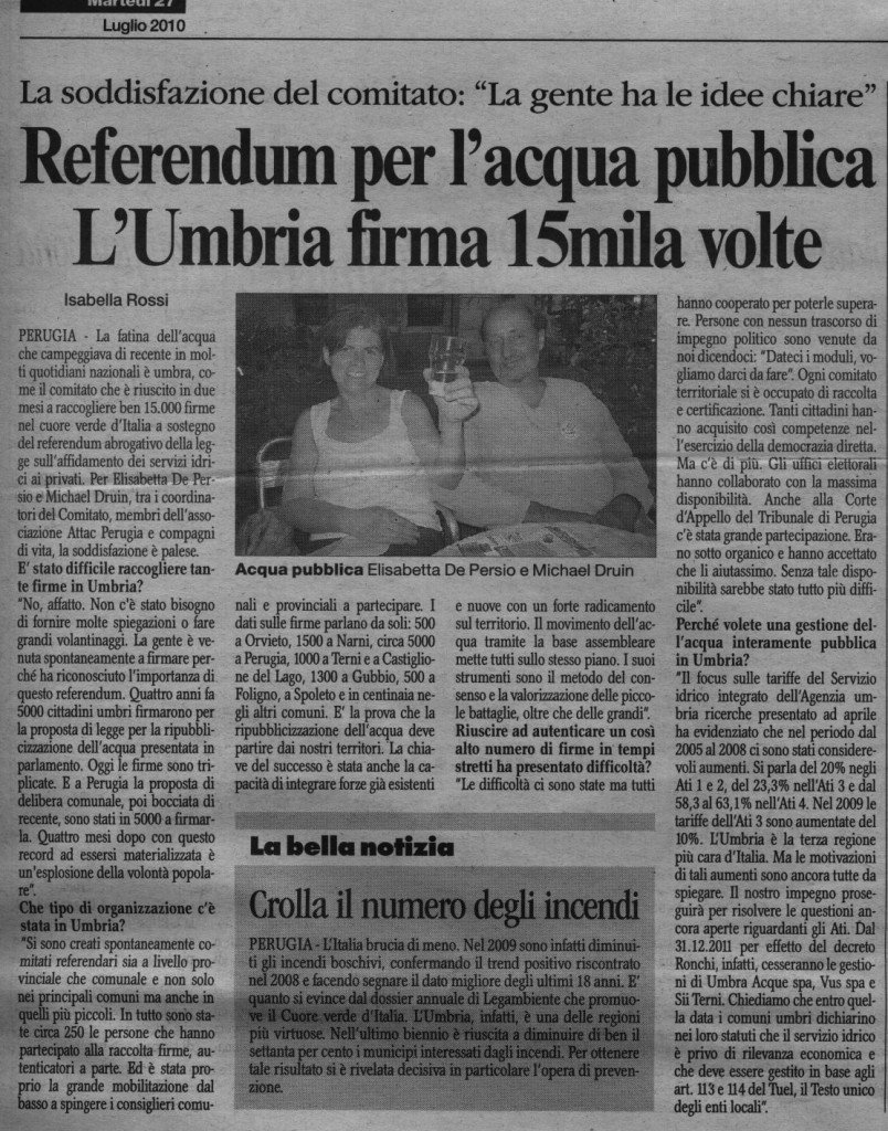 articolo corriere dell'umbria 15000 firme!